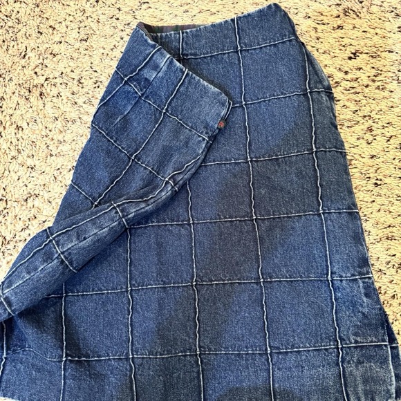 Ralph Lauren Denim Skirt Window Panel Design Women's 2 Vintage - Picture 6 of 14